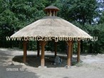 Garten Holzpavillon mit Reetdach, Gartenpavillon mit Strohdach