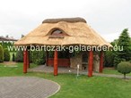 Gartenpavillon mit Reetdach, Gartenlaube mit Strohdach